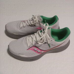 Saucony Women's Power Run Ride 16 Shoes S10830-85 Size 11 White/Pink